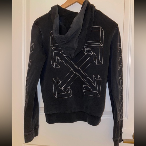 OFF-WHITE 3D Marker Diag Zip Up Hoodie - Picture 2 of 5